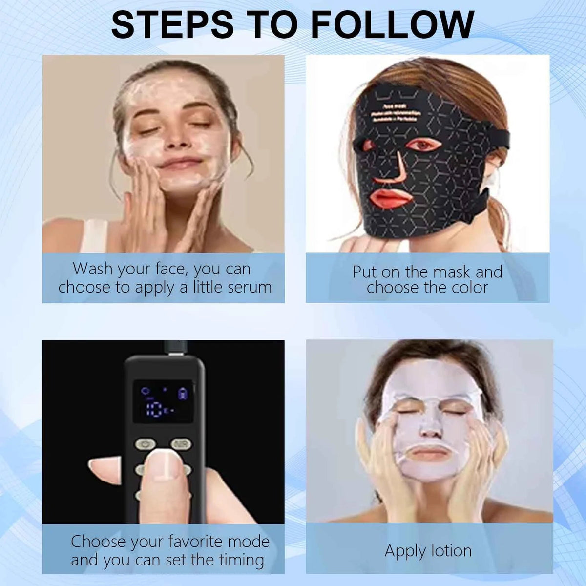 LED Red Light Therapy Face Mask – At-Home Skincare