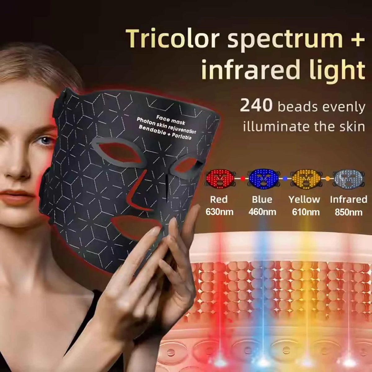 LED Red Light Therapy Face Mask – At-Home Skincare