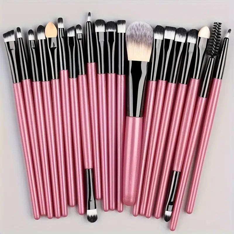 Premium 20PCS Makeup Brush Set – Soft Synthetic Foundation & Blending Brushes