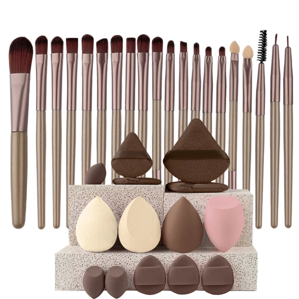 Premium 20PCS Makeup Brush Set – Soft Synthetic Foundation & Blending Brushes