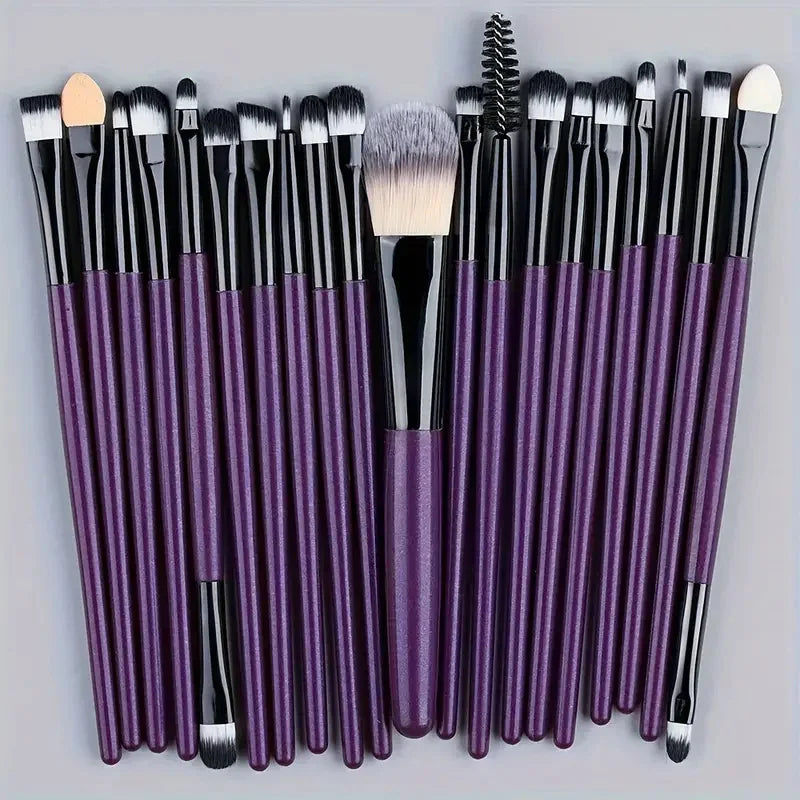 Premium 20PCS Makeup Brush Set – Soft Synthetic Foundation & Blending Brushes