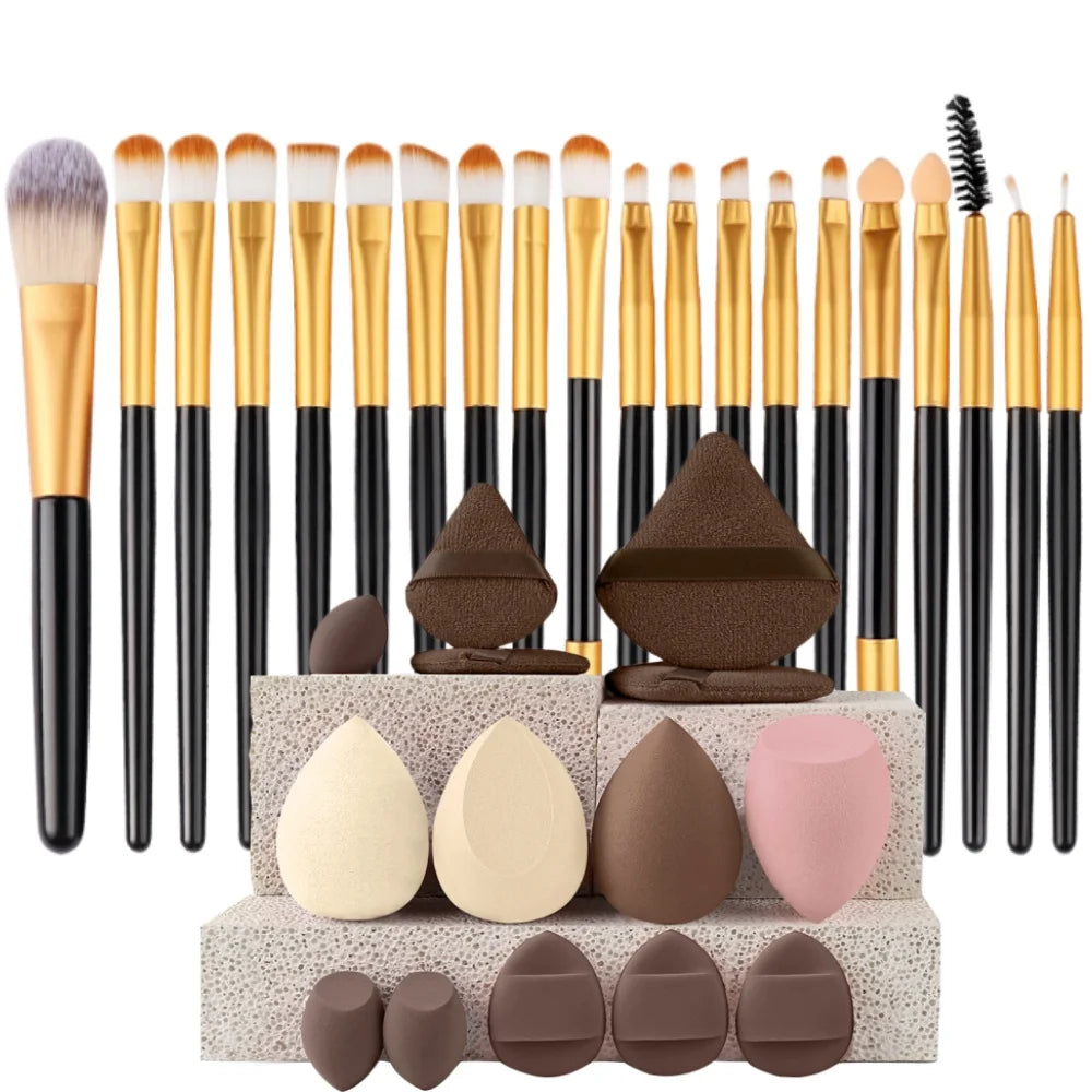 Premium 20PCS Makeup Brush Set – Soft Synthetic Foundation & Blending Brushes