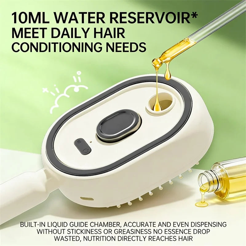 SteamGlow™ 3-in-1 Steam Hair Brush & Scalp Massager