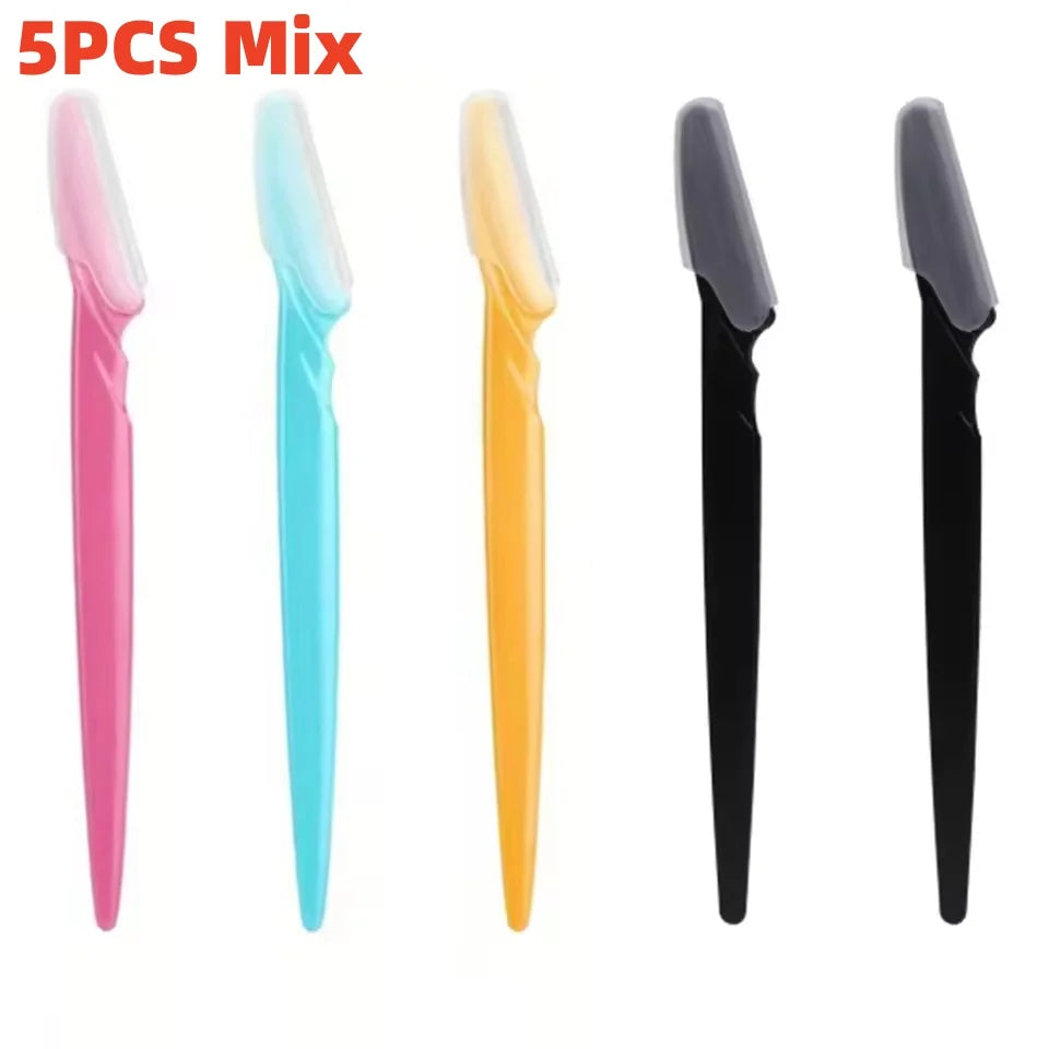 Braviixx Facial Razor Dermaplaning Set – 5-Piece Multicolour Facial Razors