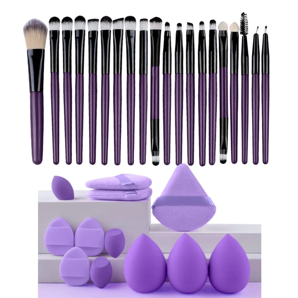 Premium 20PCS Makeup Brush Set – Soft Synthetic Foundation & Blending Brushes