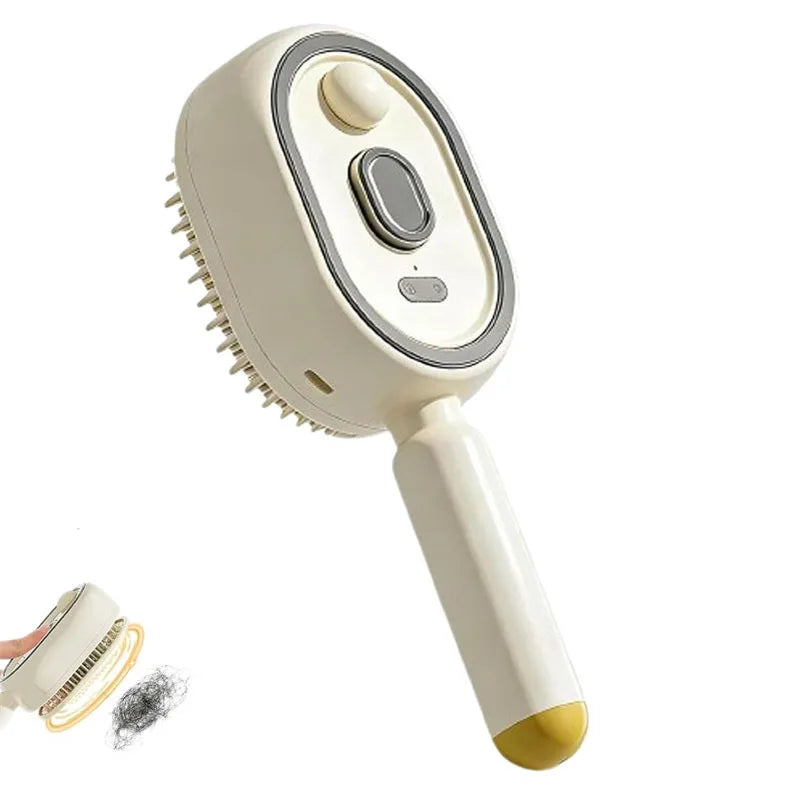 SteamGlow™ 3-in-1 Steam Hair Brush & Scalp Massager
