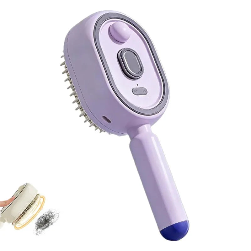 SteamGlow™ 3-in-1 Steam Hair Brush & Scalp Massager