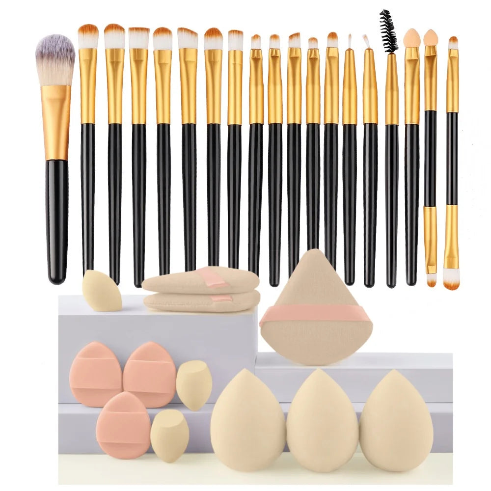 Premium 20PCS Makeup Brush Set – Soft Synthetic Foundation & Blending Brushes