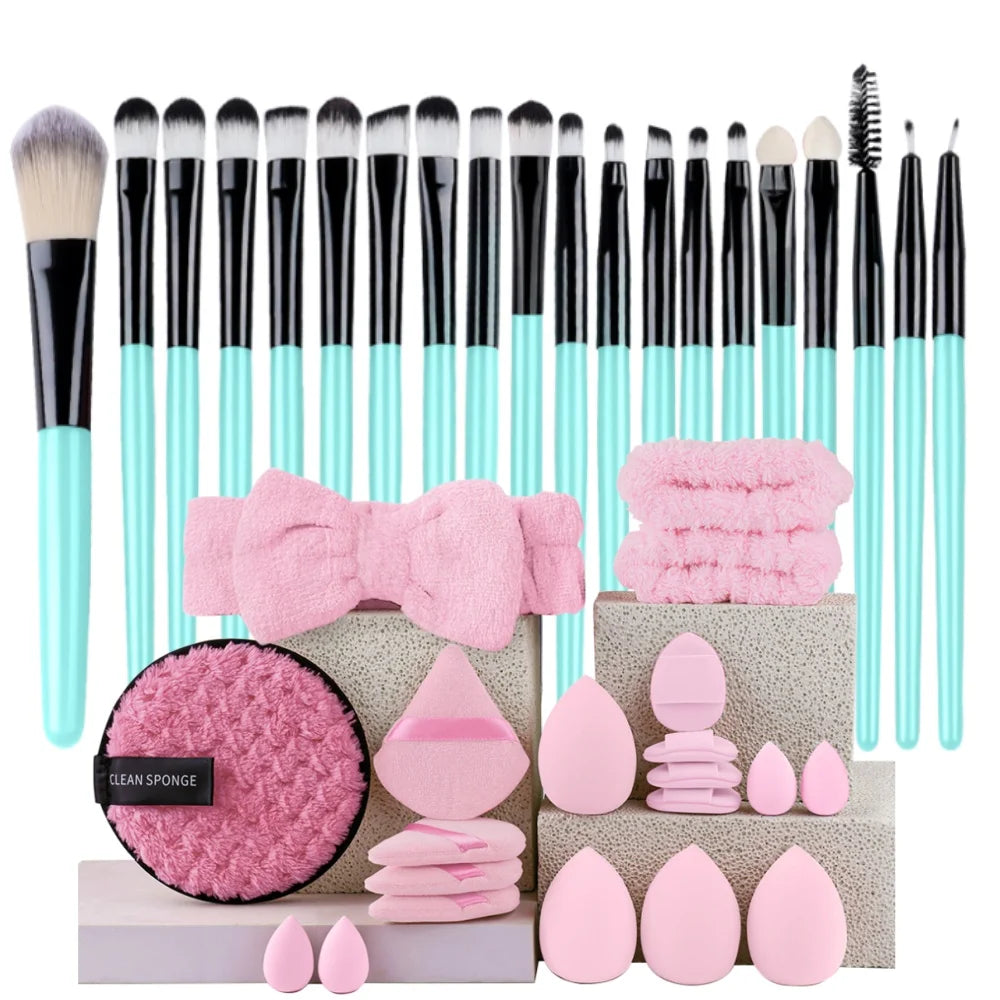Premium 20PCS Makeup Brush Set – Soft Synthetic Foundation & Blending Brushes