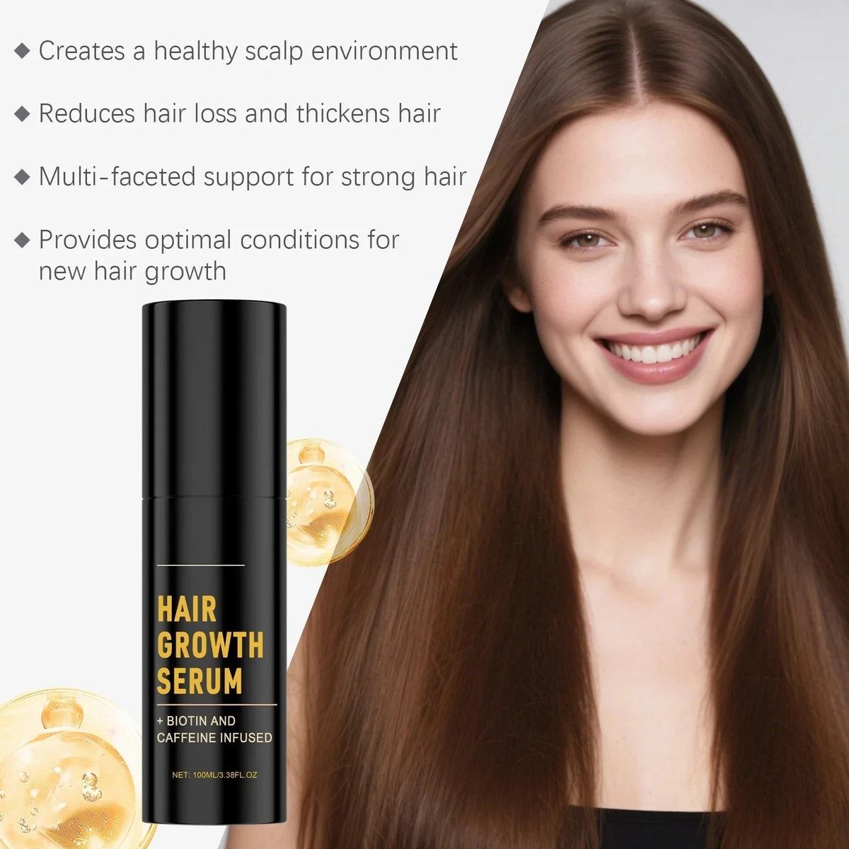 Halo-Grow Hair Growth Spray 100ml Natural Hair Thickening Regrowth Mist New